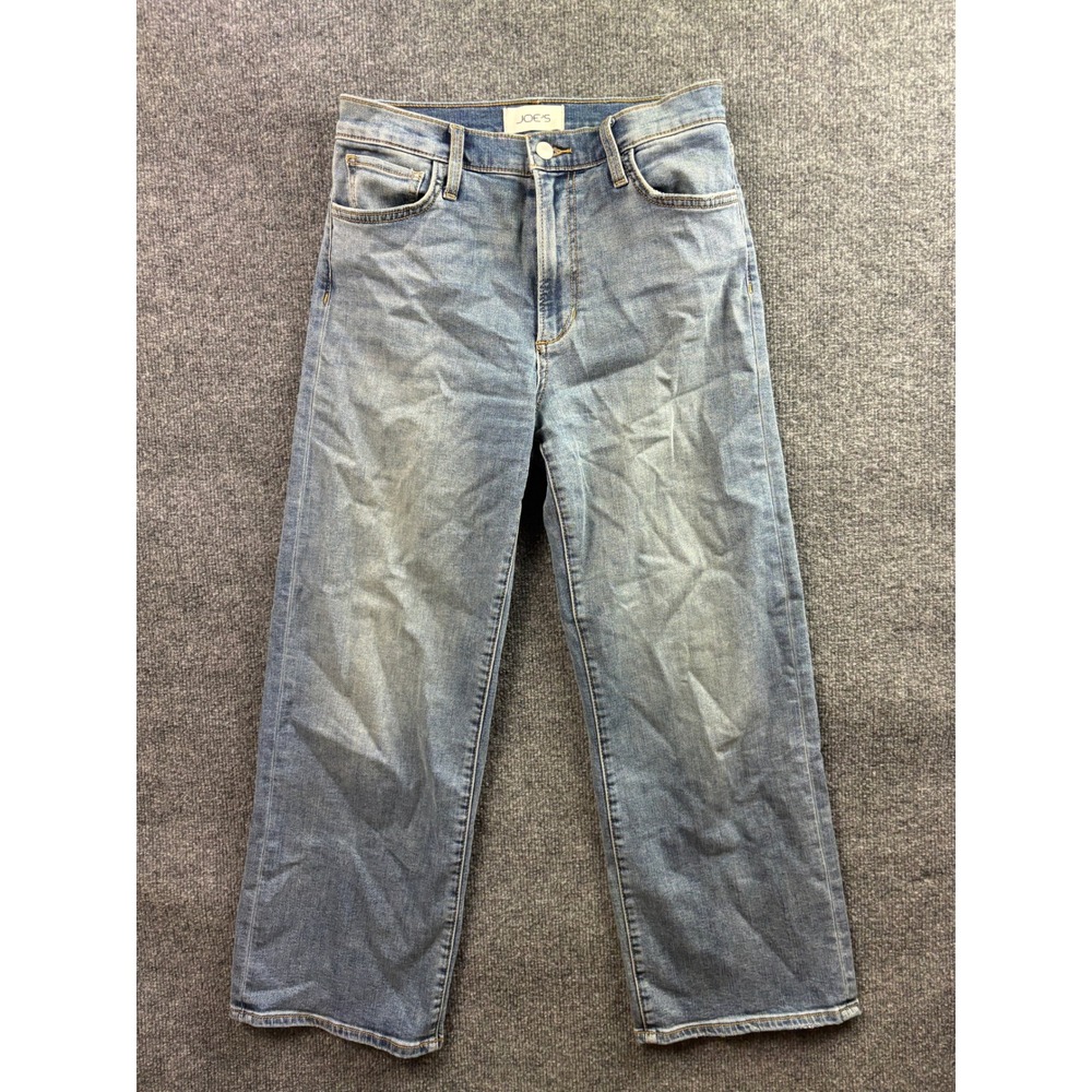 Joe's Jeans The Blake Wide Leg Women 27 Blue Cropped High Rise Denim